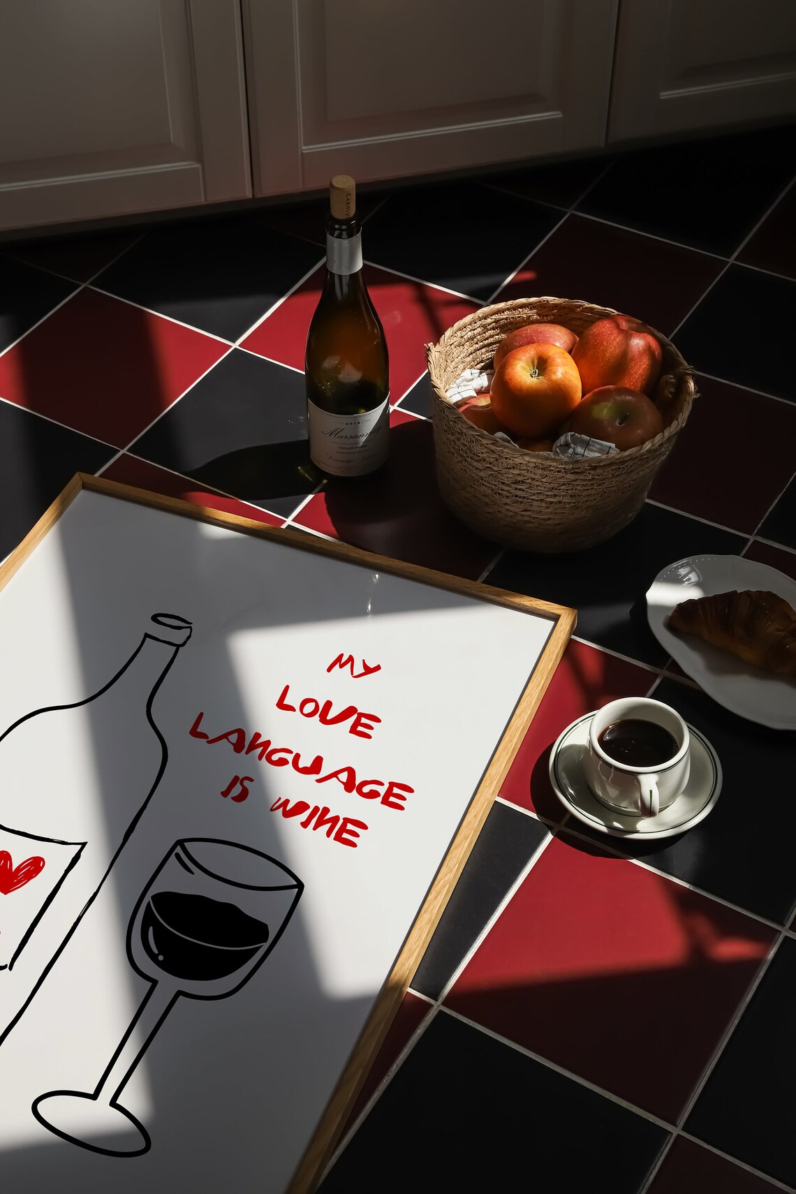 Cin Cin Wine Club Poster, Modern Bar Cart Art - Image 3