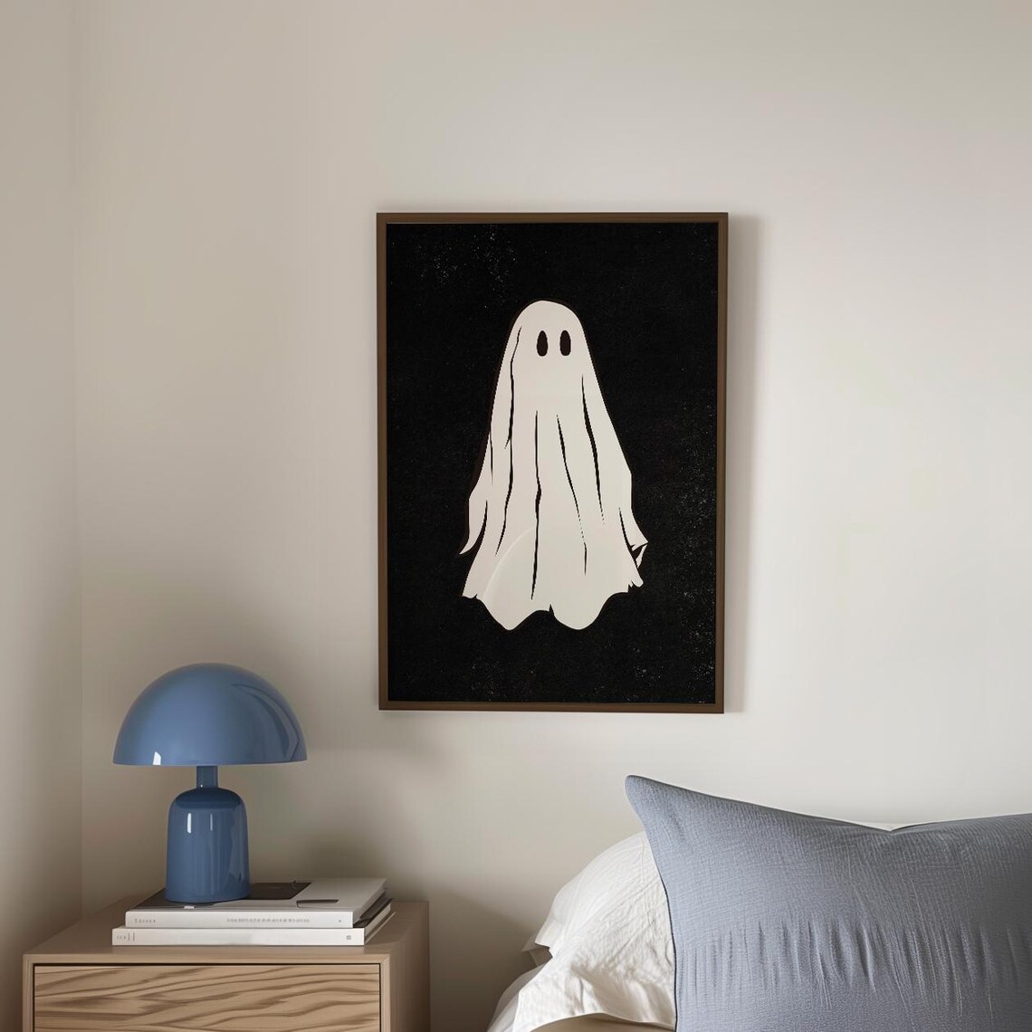 Halloween Ghost Print Minimalist Halloween Printables Cute Halloween Decor Cute Ghost Prints Quirky Halloween Wall Art - Image 2