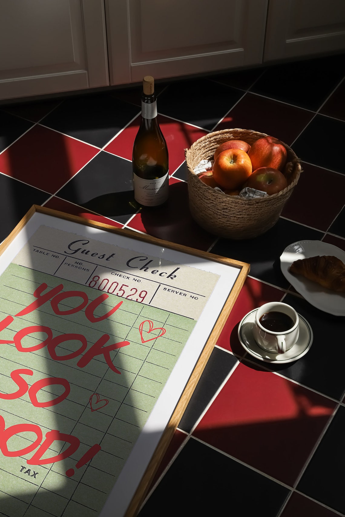 You Look So Good Vintage Guest Check Retro Kitchen Bar Cart Poster - Image 4