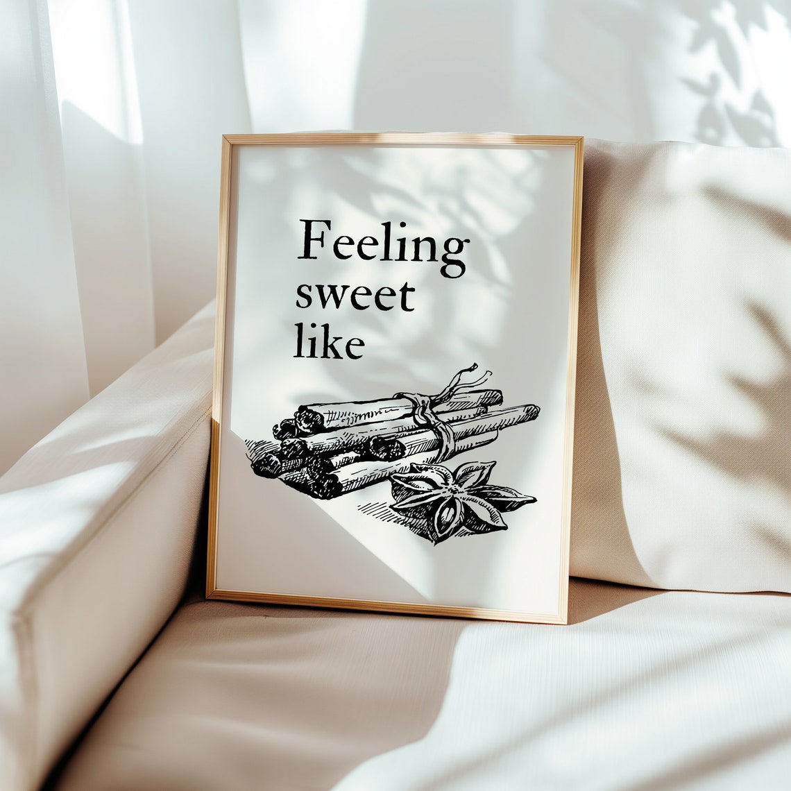 Feeling Sweet Like Cinnamon Sticks Vintage Kitchen Quote Poster - Image 2