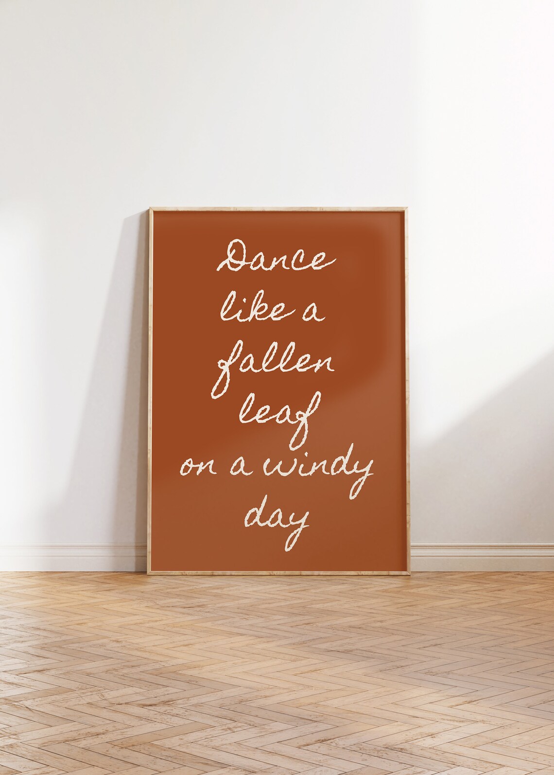 Dance Like a Fallen Leaf on a Windy Day Autumn Poetry Quote Poster - Image 2