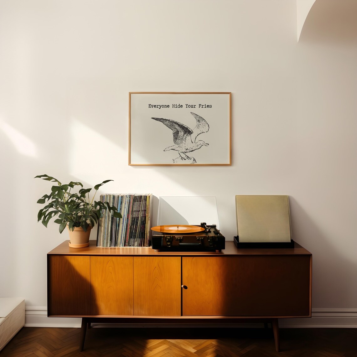 Vintage Seagull Print, Retro Coastal Wall Art - Image 2