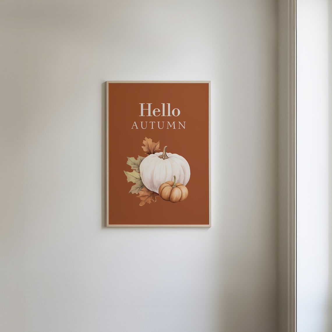 Hello Autumn Autumn Printables Wall Art Hello Fall Sign Neutral Fall Art Print Autumn Prints Minimalist Fall Decor - Image 3