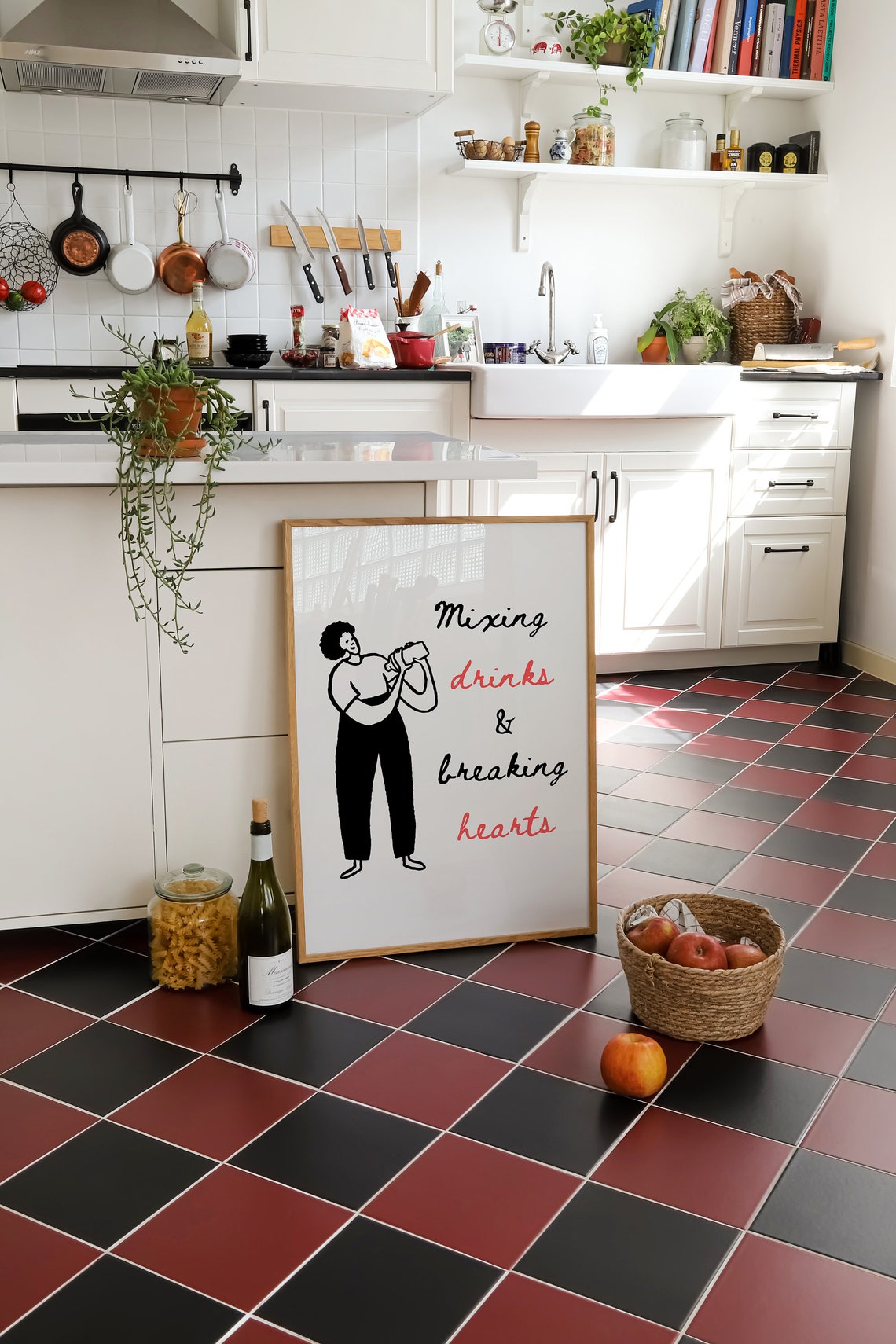 Mixing Drinks and Breaking Hearts Funny Bartender Quote Poster - Image 5