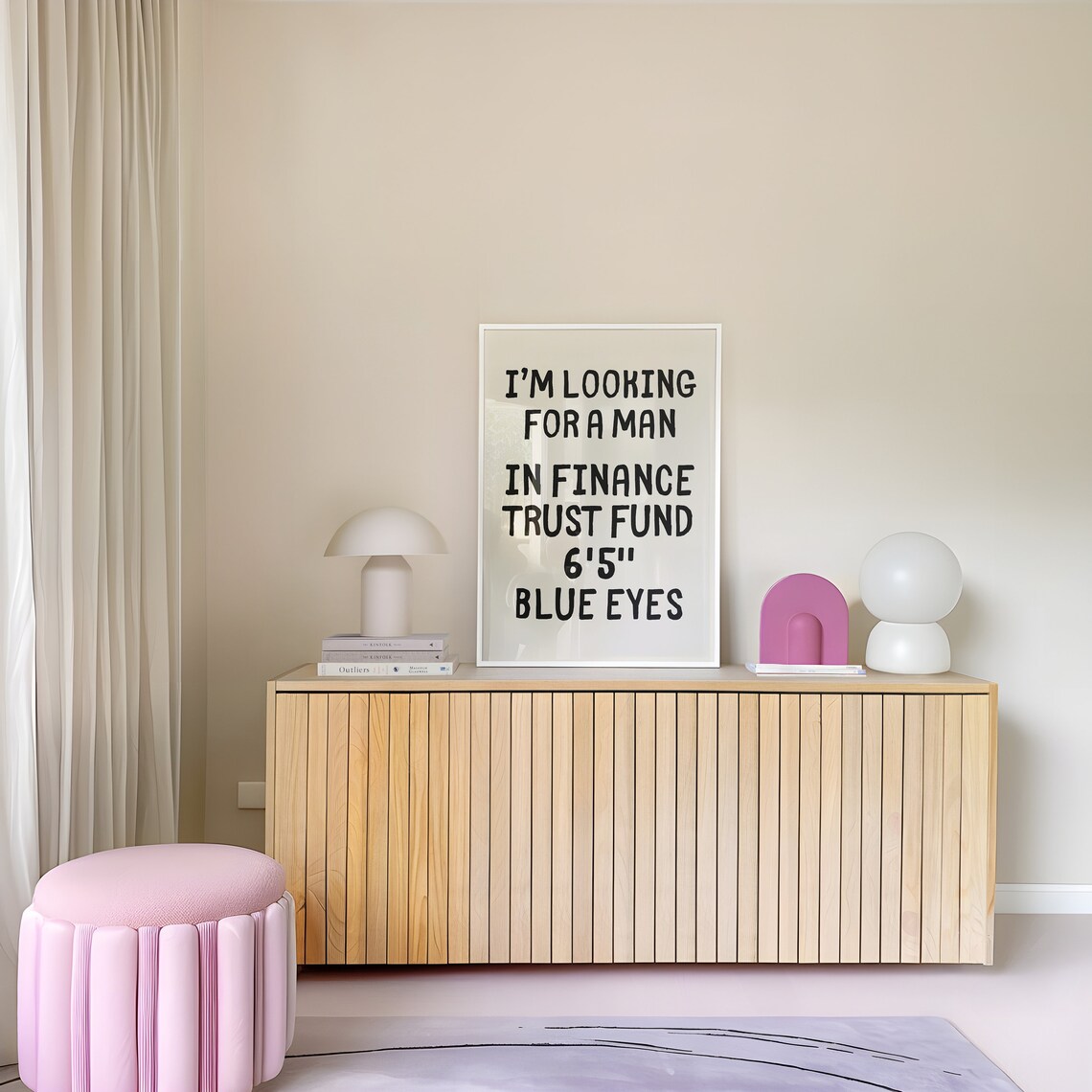 Looking For A Man In Finance Trust Fund 65 Blue Eyes Quote Poster - Image 3