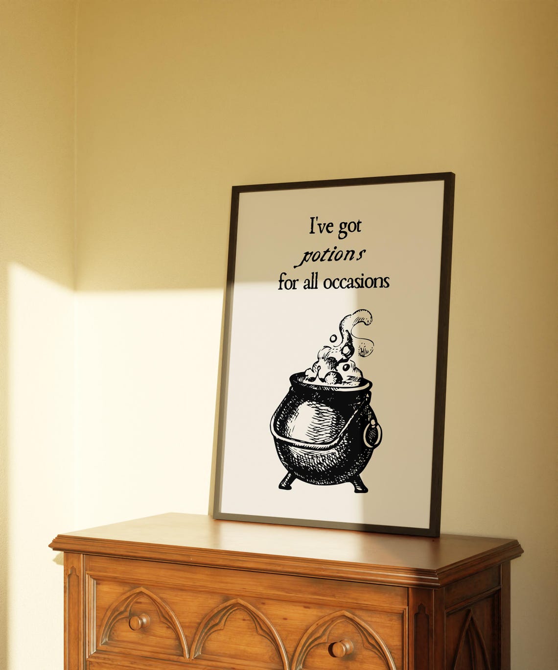 Witchy Potions Cauldron Halloween Poster in Vintage Engraving Style - Image 5