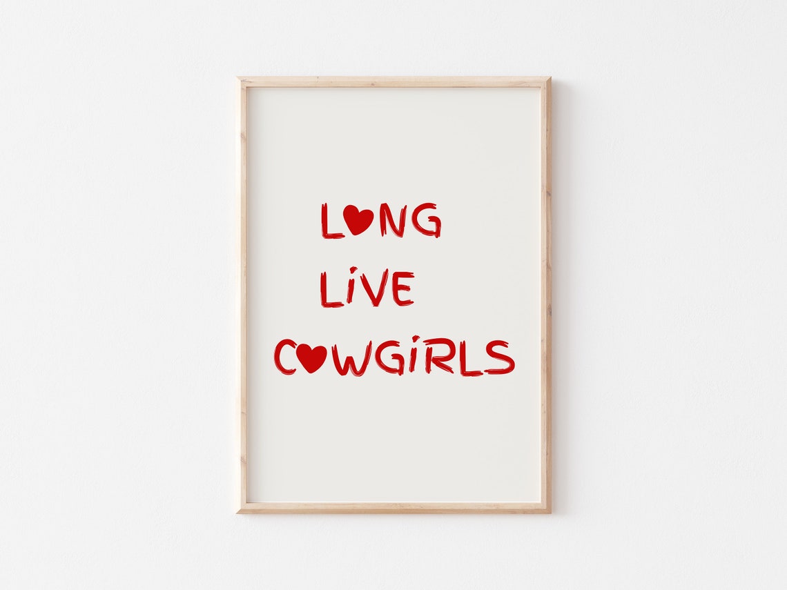 Long Live Cowgirls Print Trendy Cowgirl Poster Minimalist Western Wall Art Cowgirl Art Cowboy Quote Modern Wild West Decor - Image 3