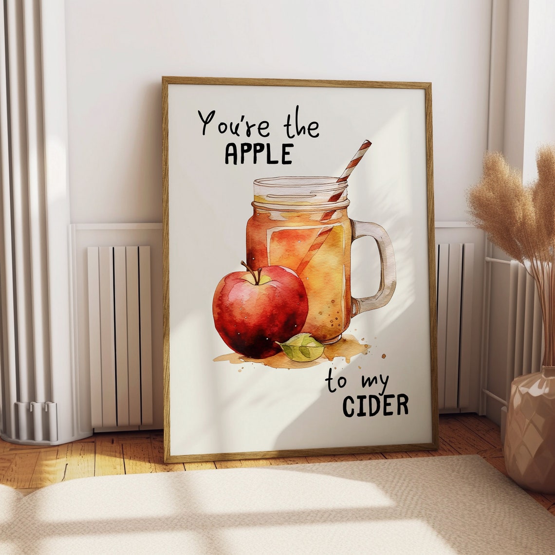You're the Apple to My Cider Watercolor Autumn Kitchen Fall Poster - Image 2