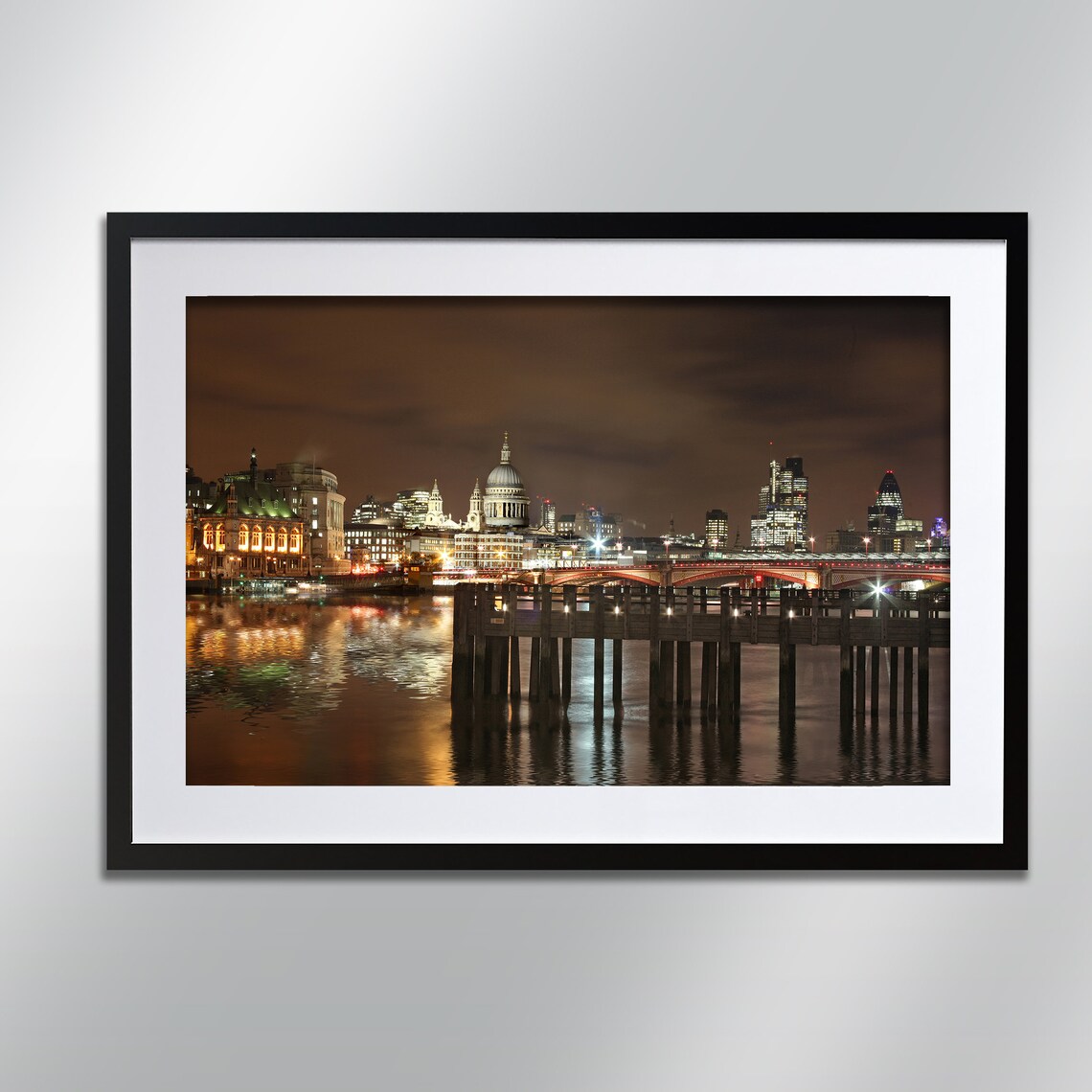 London Skyline and St Pauls Travel Poster