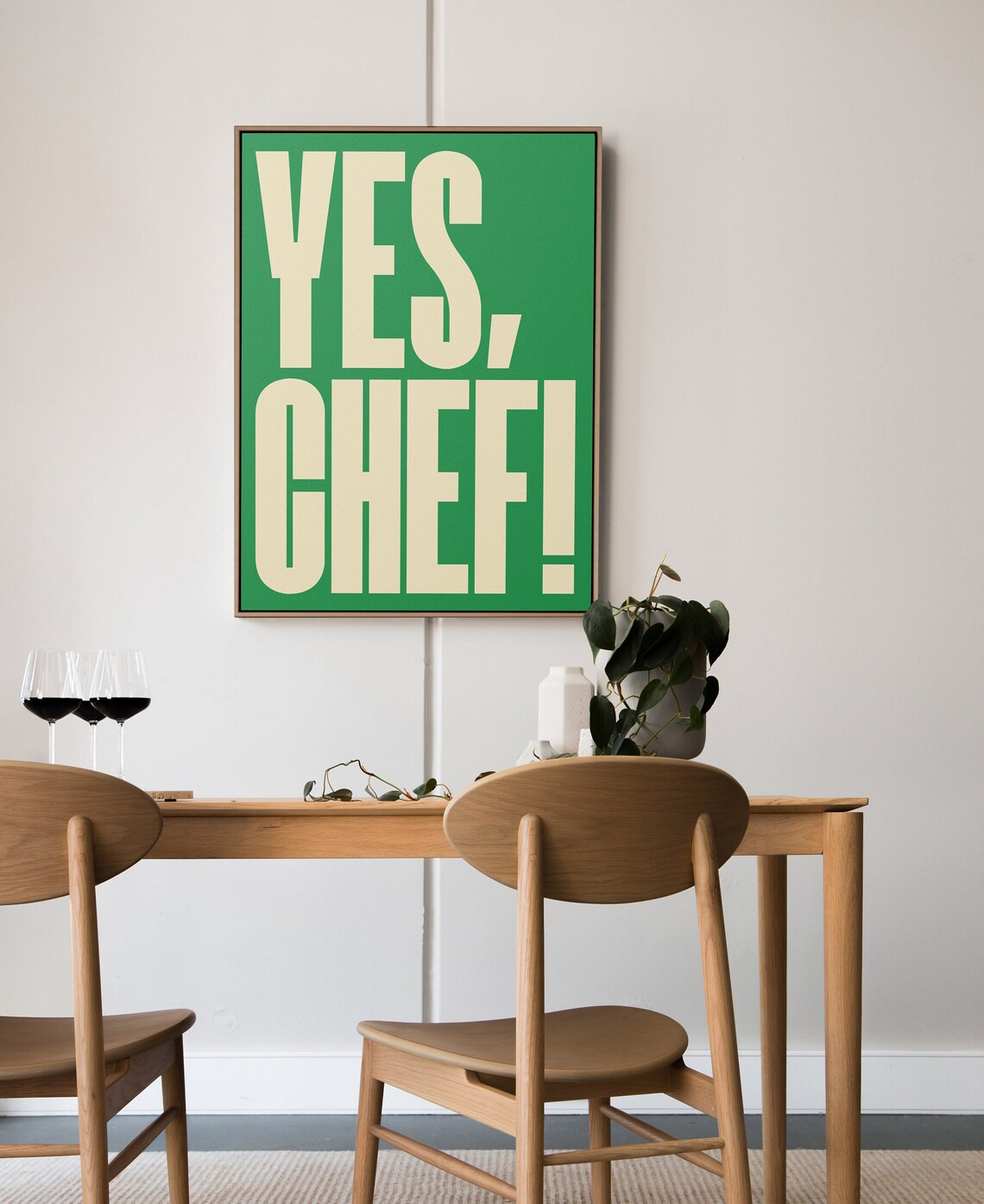 Yes Chef The Bear Kitchen Typography Art Print - Image 4