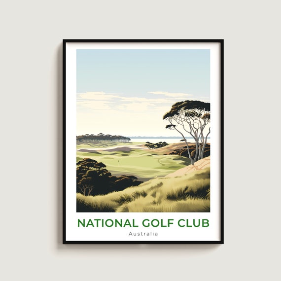 National Golf Club Travel Print Wall Art Gift Australia Poster Home Decor Lovers Hanging