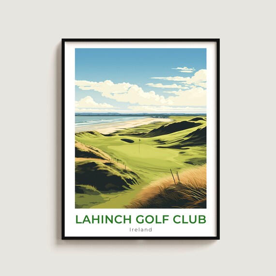 Lahinch Golf Club Ireland Atlantic Beach Links Travel Poster