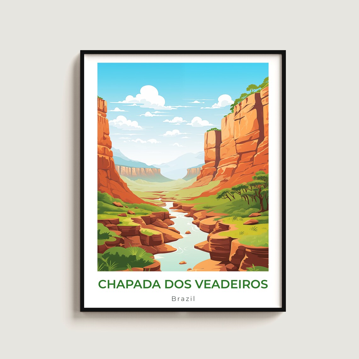 Chapada Dos Veadeiros Travel Print Wall Art Gift Brazil Poster Home Decor Lovers Hanging