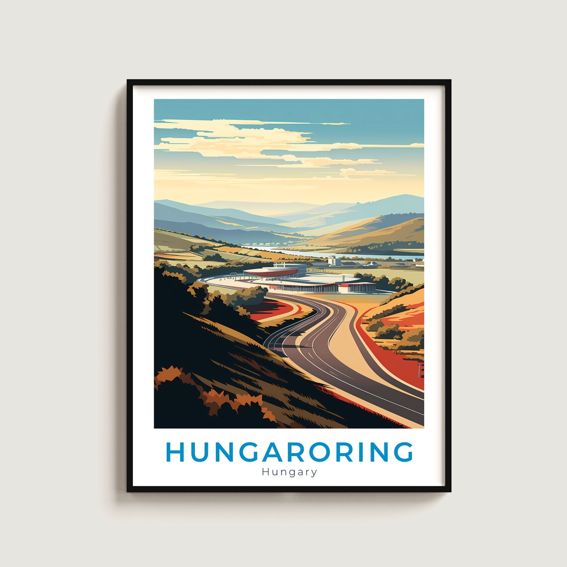 Hungaroring Hungary Formula Race Circuit Grand Prix Travel Poster