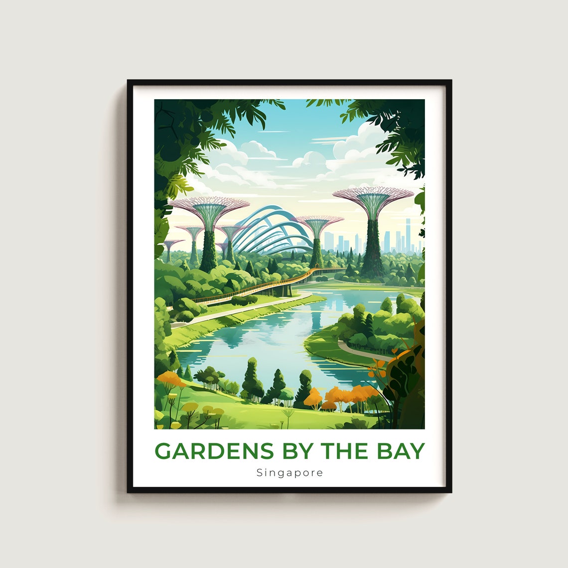 Gardens by the Bay Singapore Supertree Grove Lakeside Poster