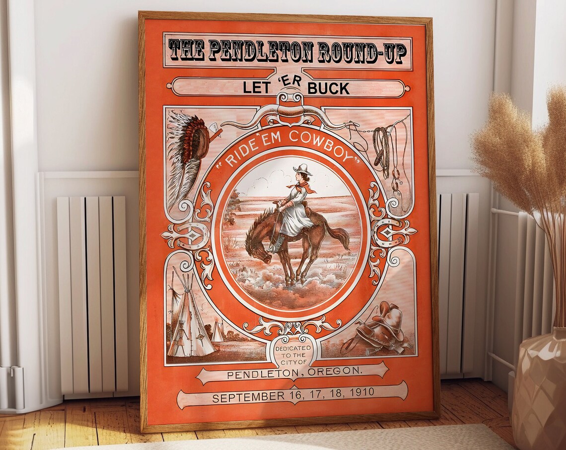 Cowgirl Poster, Western Decor Wall Art Print