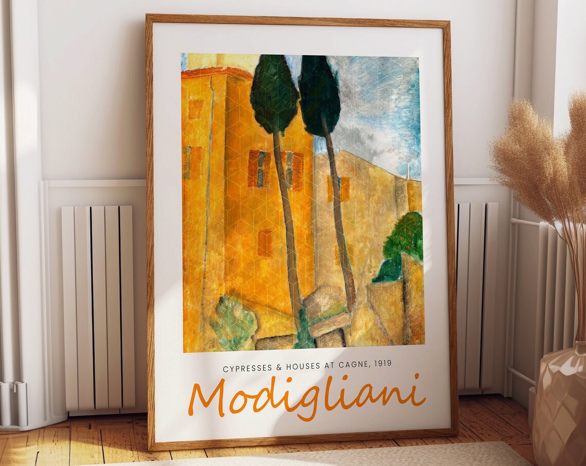 Cypresses By Amedeo Modigliani, Italian Art Print