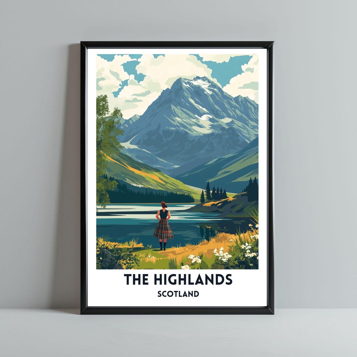 Scottish Highlands Travel Poster Art Print National Trail Nature Unframed Wall Home Decor Gift