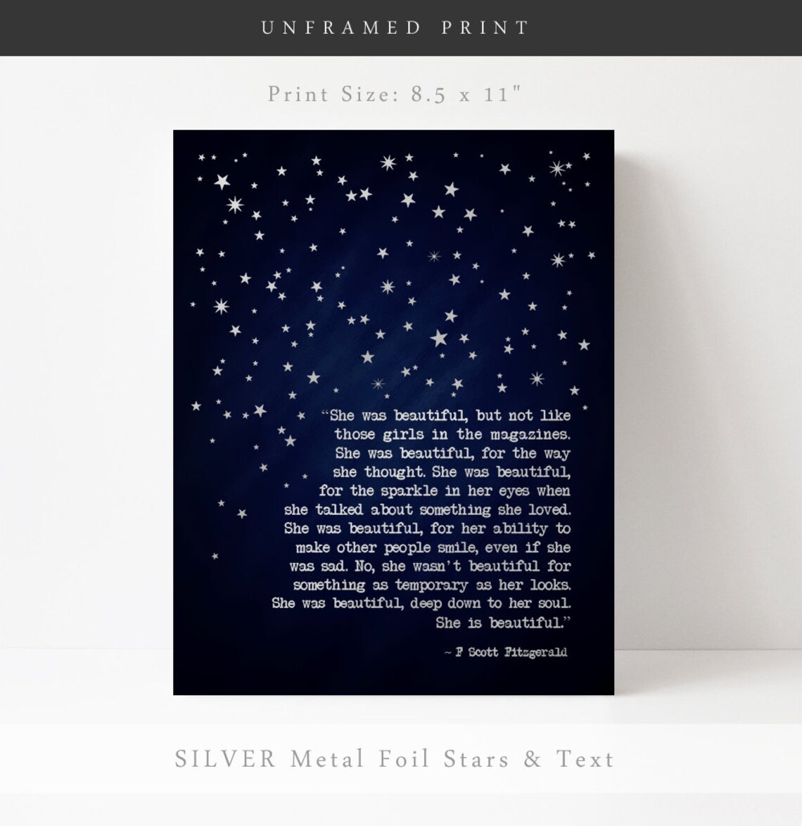 F. Scott Fitzgerald Quote Print, Literary Love Quote - Image 2