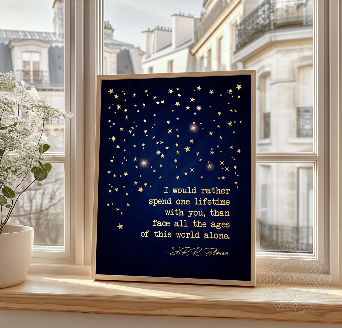 J. R. R. Tolkien Quote Art Print, Gold LotR Decor - Image 4
