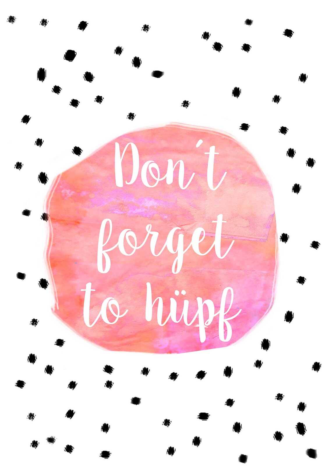 Don't Forget To Hop Abstract Modern Art Print