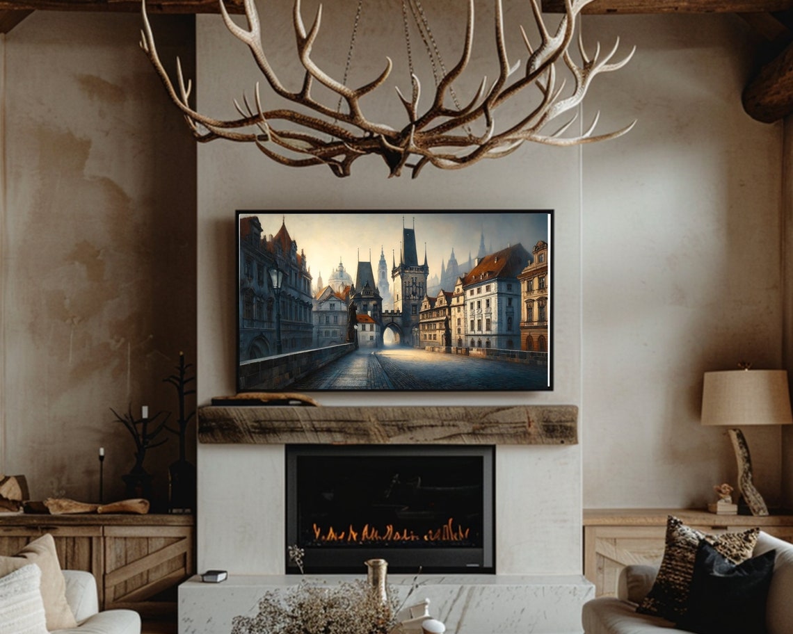 Prague Frame Tv Art Of Czech Republic Art For Travel Lovers Of Czechia Prague Tv Frame Art Czech Republic Oil Painting Screensaver - Image 4