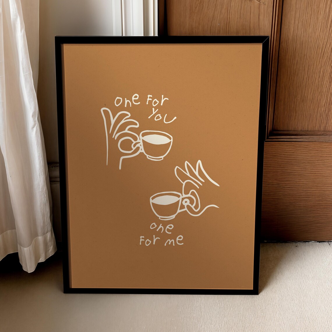 Minimalist Coffee Poster, Kitchen Wall Decor Gift