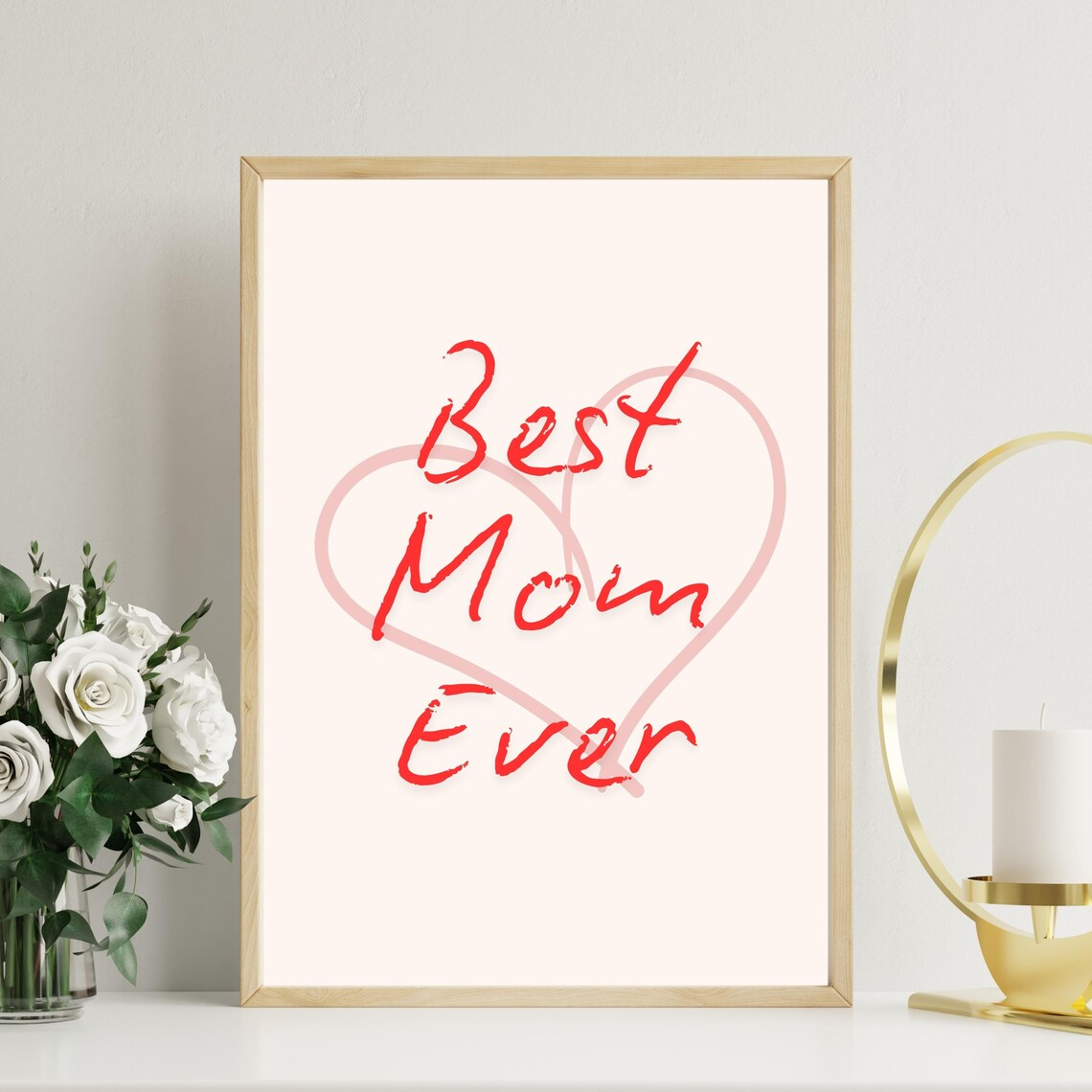 Best Mom Ever Handwritten Mother's Day Art Gift - Image 2
