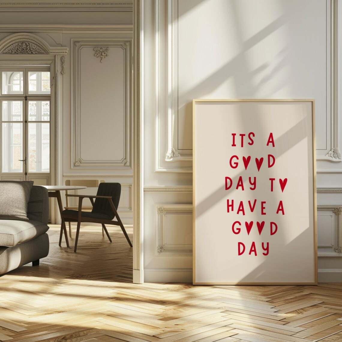 Its a Good Day to Have a Good Day Red Heart Quote Dorm Poster - Image 2