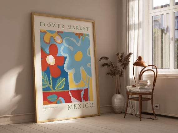 Mexico Flower Market Print Prints Poster Matisse Wall Art