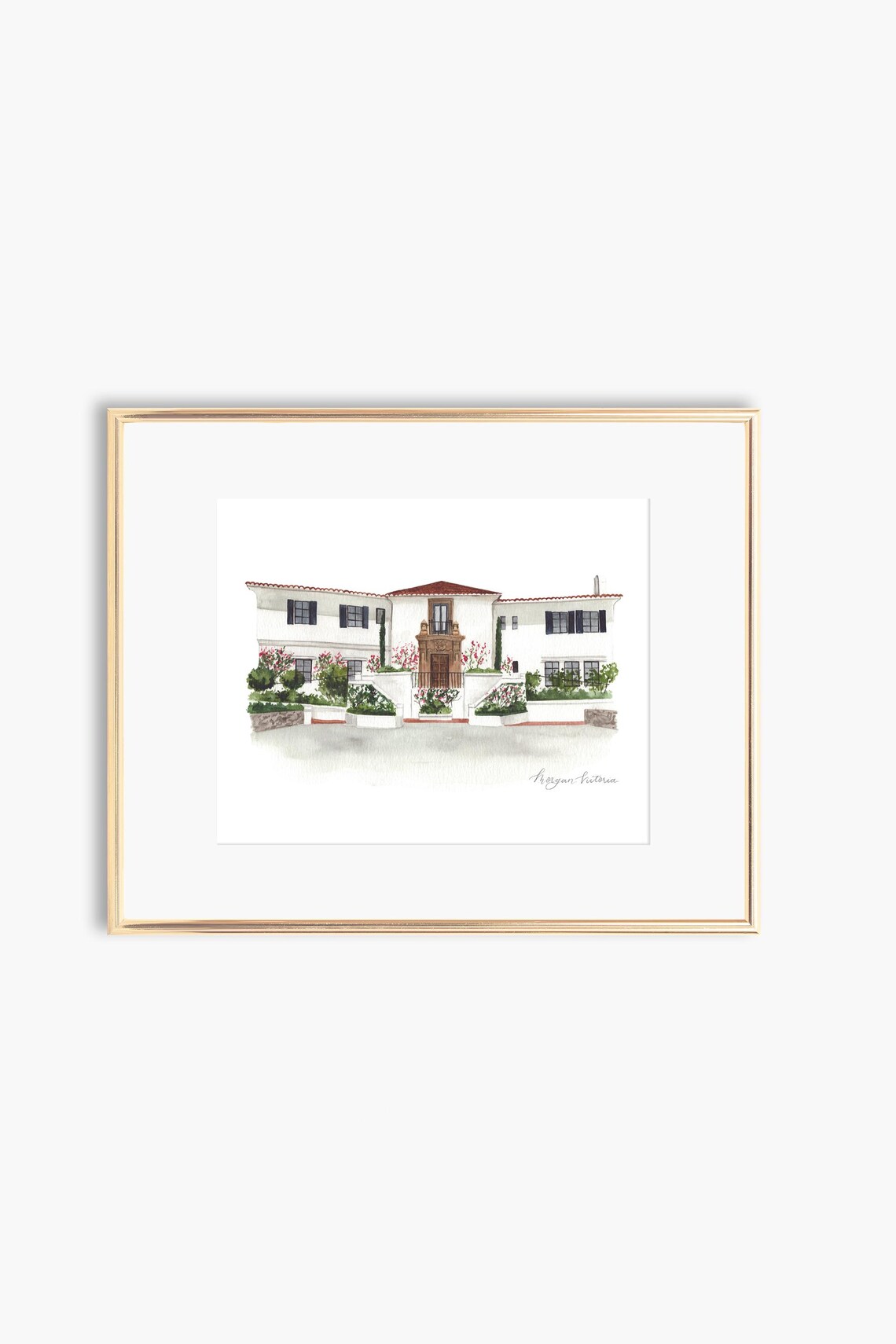 Wrigley Mansion Watercolor Art Print, Phoenix Venue
