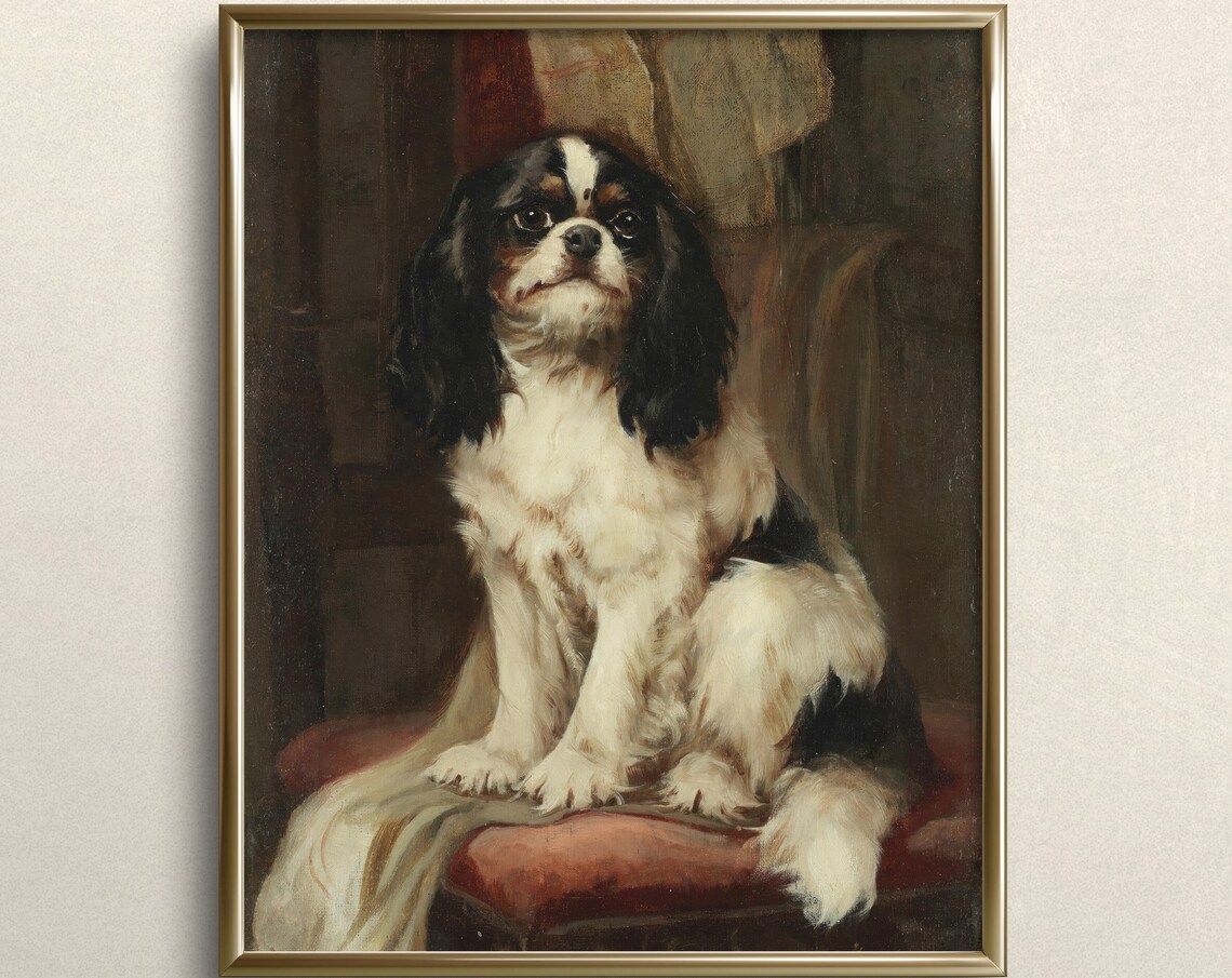 King Charles Cavalier French Provincial Art Print