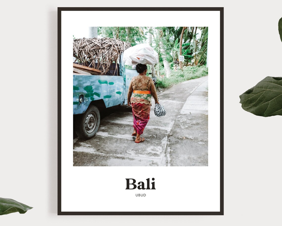 Bali Ubud Balinese Woman Traditional Street Photography Travel Poster