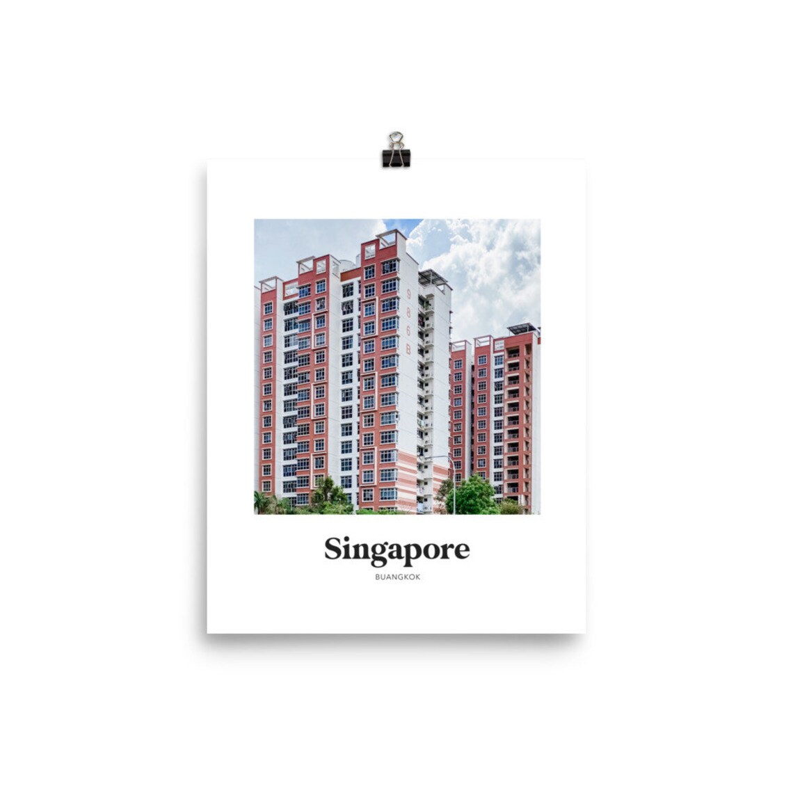 Singapore Buangkok HDB Housing Blocks Cityscape Photo Poster - Image 2