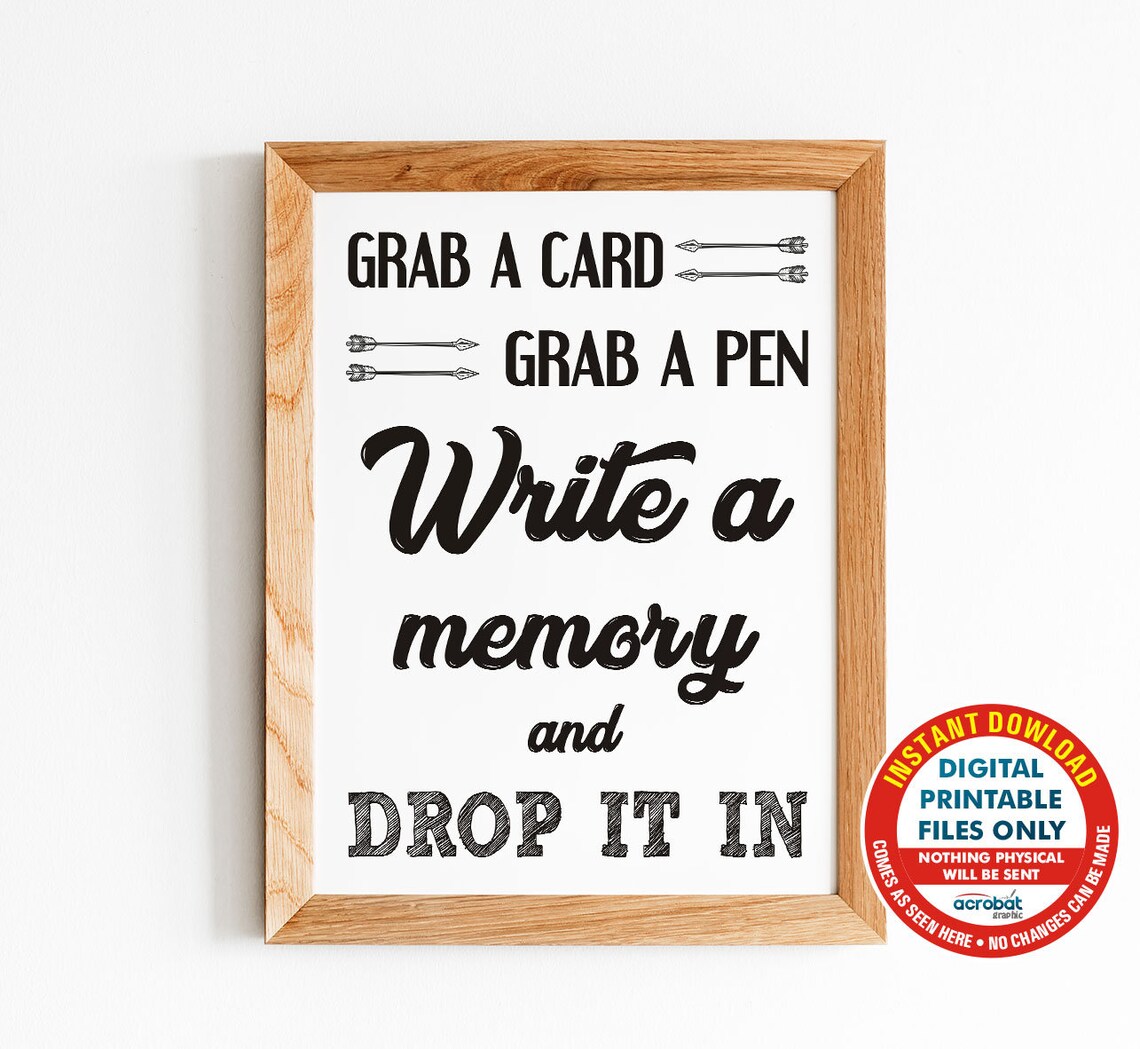 Write A Memory Sign, Bon Voyage Party Decor