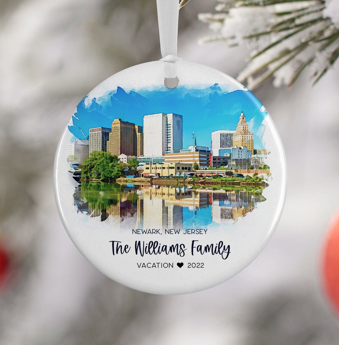 The Williams Family Newark New Jersey 2022 Vacation Keepsake Print