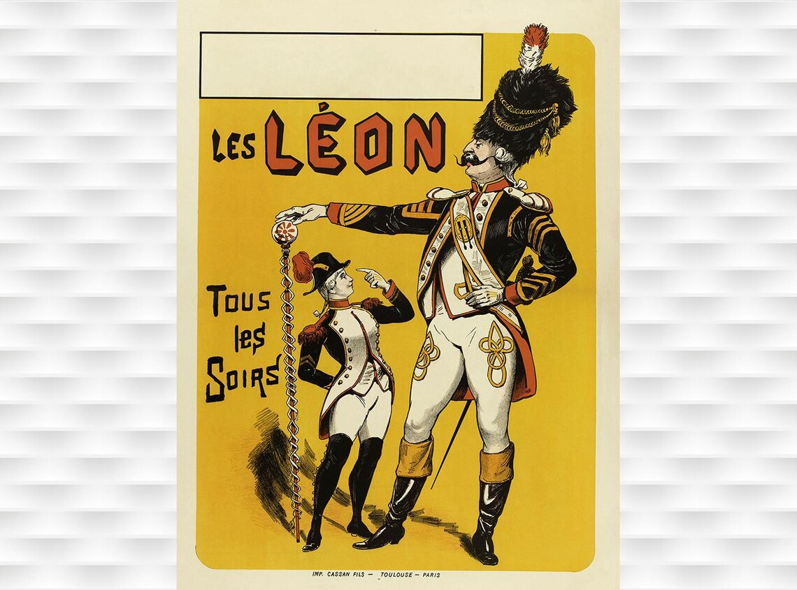 Les Leon Tous les Soirs Cabaret Performers French Costume Poster