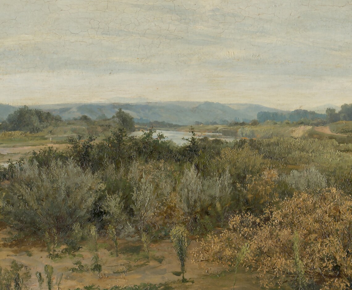 Vintage Retro Country Landscape Painting, Art Print - Image 3
