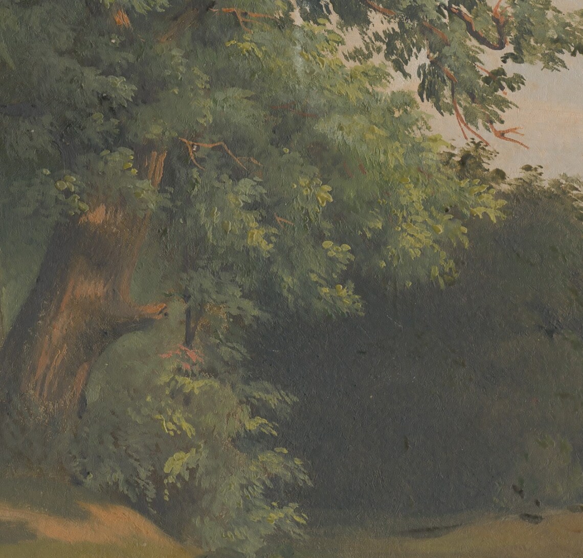 Country Landscape Vintage Tree Painting Art Print - Image 3