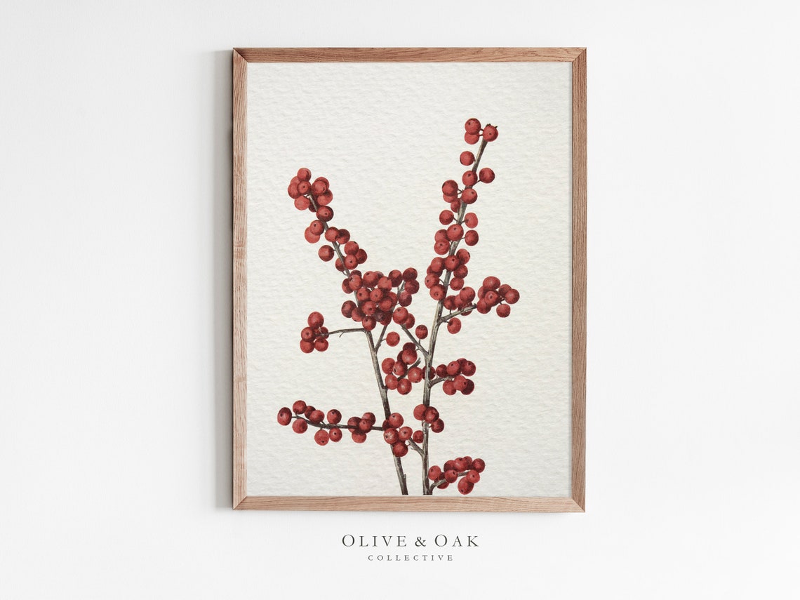 Vintage Branch Sketch, Antique Botanical Art Print