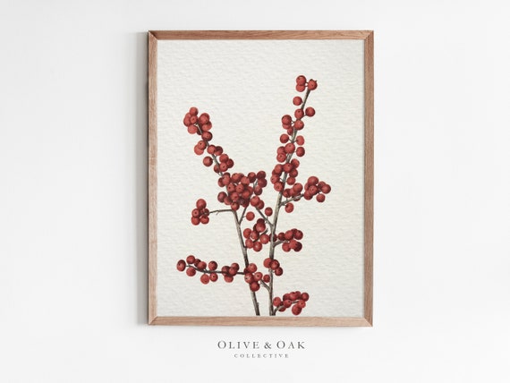 Vintage Branch Sketch, Antique Botanical Art Print