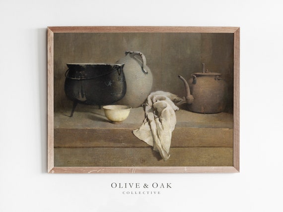 Farmhouse Kitchen Vintage Art Print