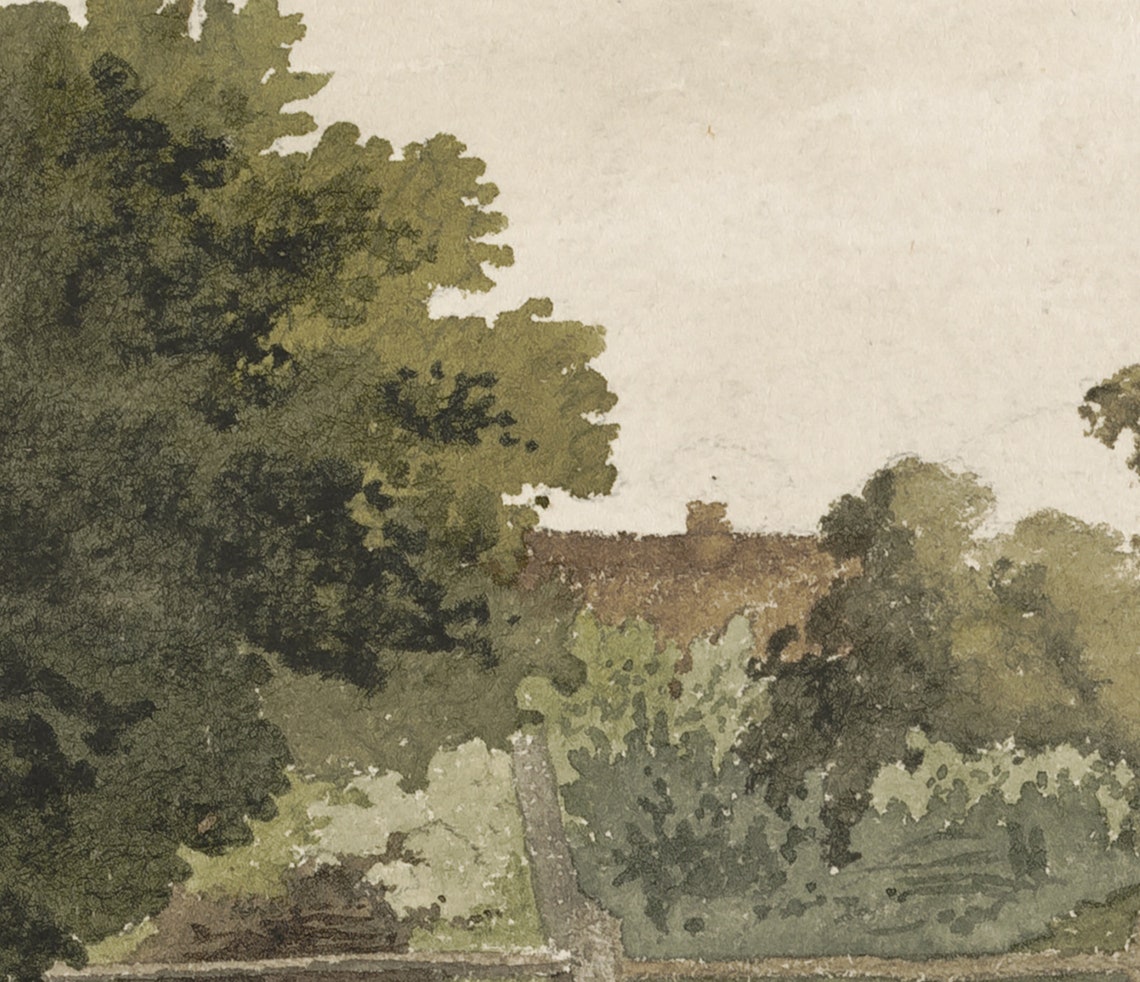 Green Landscape Painting, Vintage Landscape Art Print - Image 2
