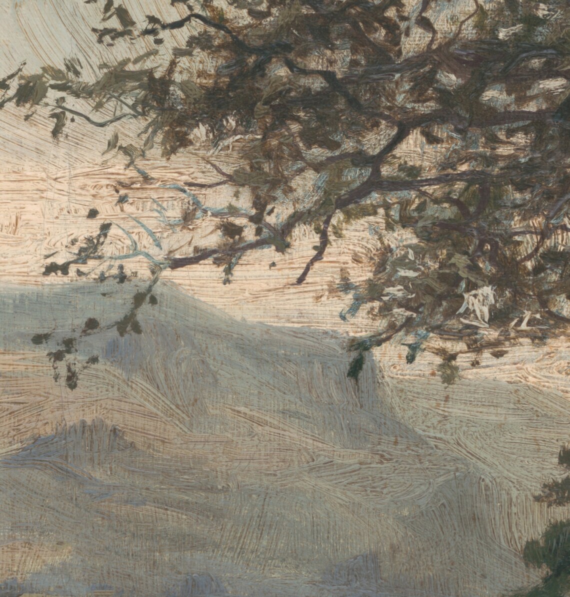 Muted Landscape with Trees, Vintage Art Print - Image 3