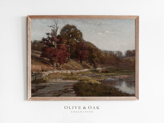 Fall Farmhouse Vintage Autumn Art Print