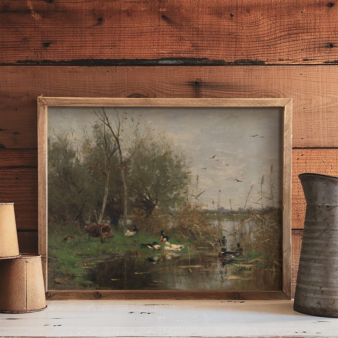Spring Landscape Duck Painting, Country Nursery Art Print - Image 4