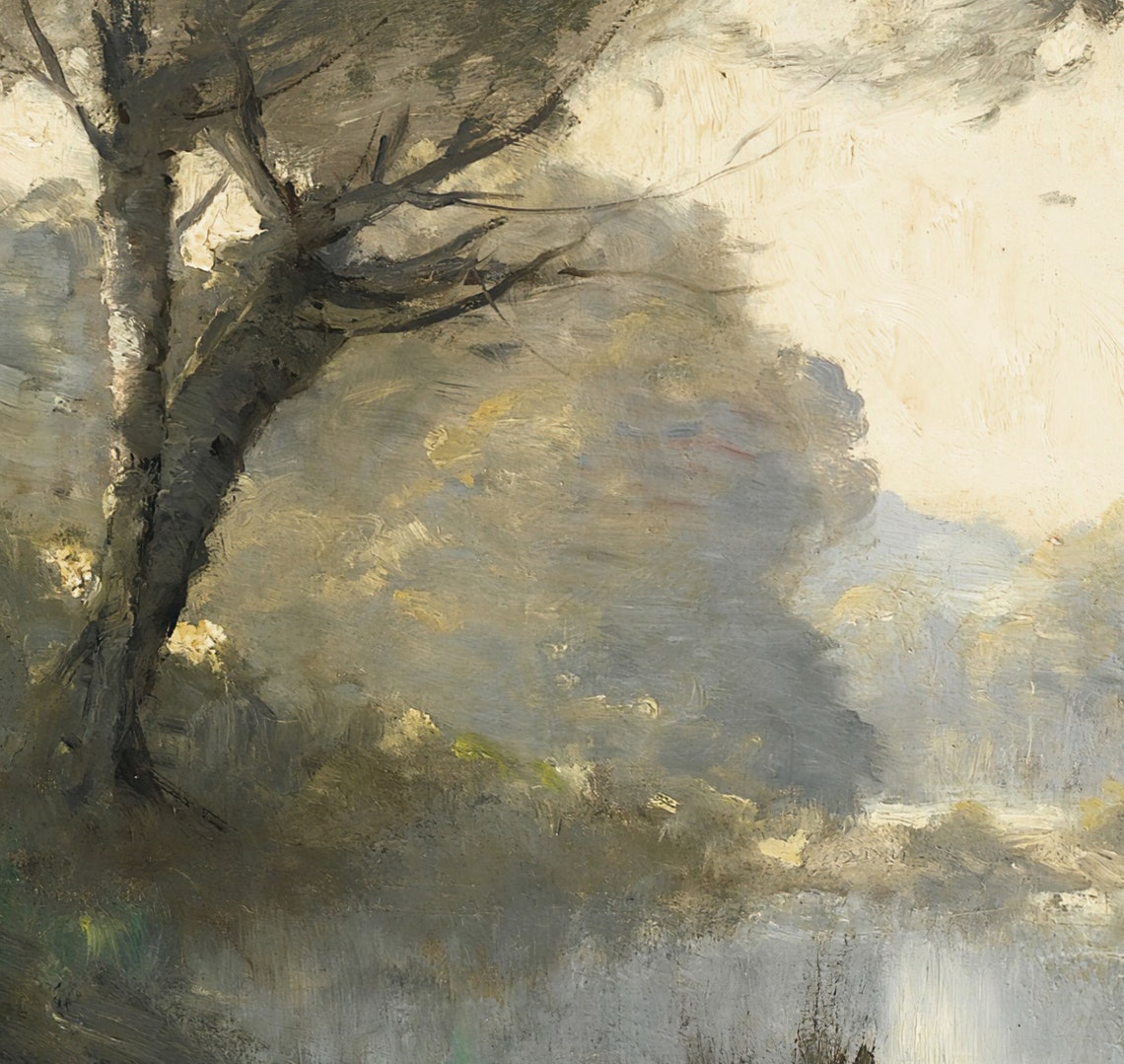 Soft Landscape Painting, Vintage Landscape Art Print - Image 3