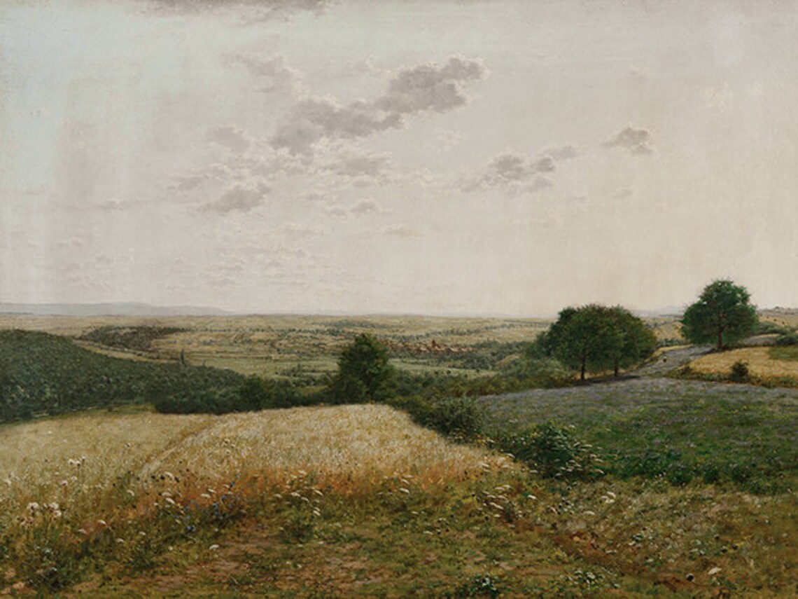 Farmhouse Summer Landscape Art Print, Country Decor - Image 3
