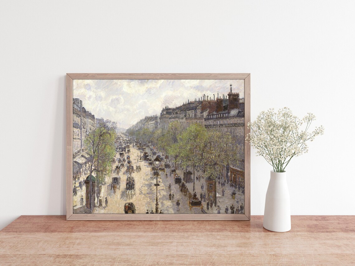 Paris Street Scene Vintage French Architecture Art Print - Image 4