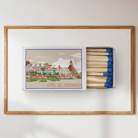 Hotel Del Coronado Matchbox Art San Diego Travel Wall Poster